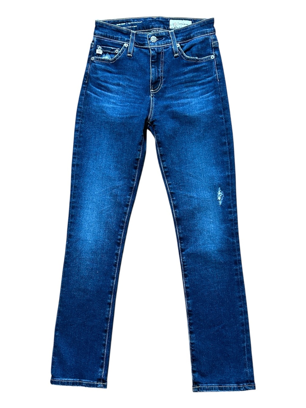 AG Adriano Goldschmied Mari Crop High Rise Slim Straight Jeans